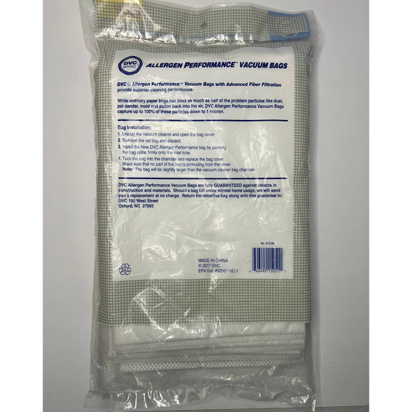 Nutone Central Vac Brand New DVC Brand Vacuum Bags 3 Allergen Performance - Picture 2 of 4
